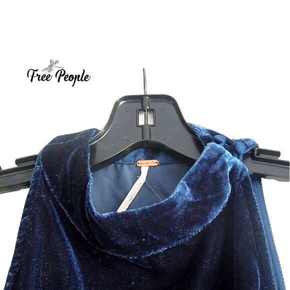 FREE PEOPLE NEW JILL Halter Embellished-Sequin Velour Swing Dress XS - Picture 7 of 12